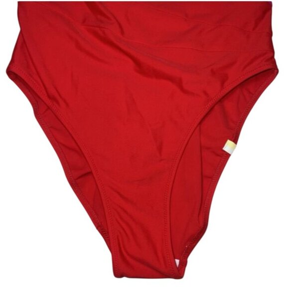 Summersalt Sidestroke Swimsuit One Piece One Shoulder Pink/Red Swim Size 10 - Picture 5 of 8